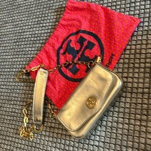 Gold Tory Burch bag